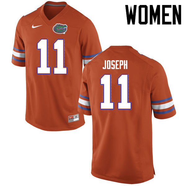 Women Florida Gators #11 Vosean Joseph College Football Jerseys Sale-Orange - Click Image to Close